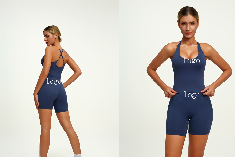 Wholesale Custom Logo 2 PCS Tummy Control Sportswear Set Seamless Cross Back Yoga Tops Scrunch Sport Yoga Pant Women