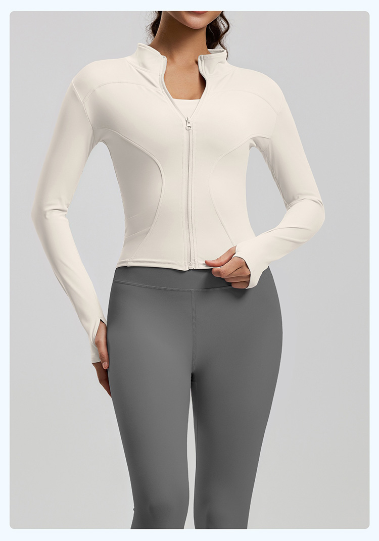 Custom-made Solid Color High-waisted Yoga Pants and Jacket Women's Fitness Yoga Top Seamless Breathable Sportswear 2-piece Set