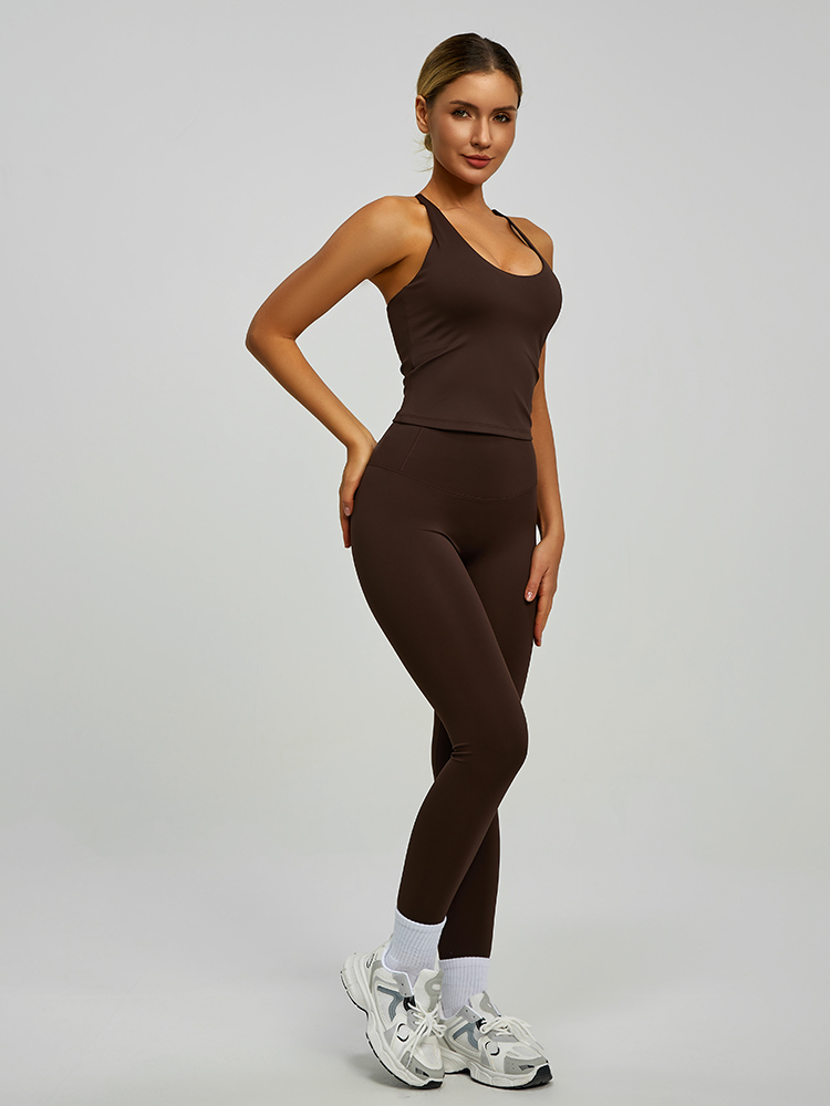 JYJB022 Yojaflex Coffee Women's Yoga Sports Bra