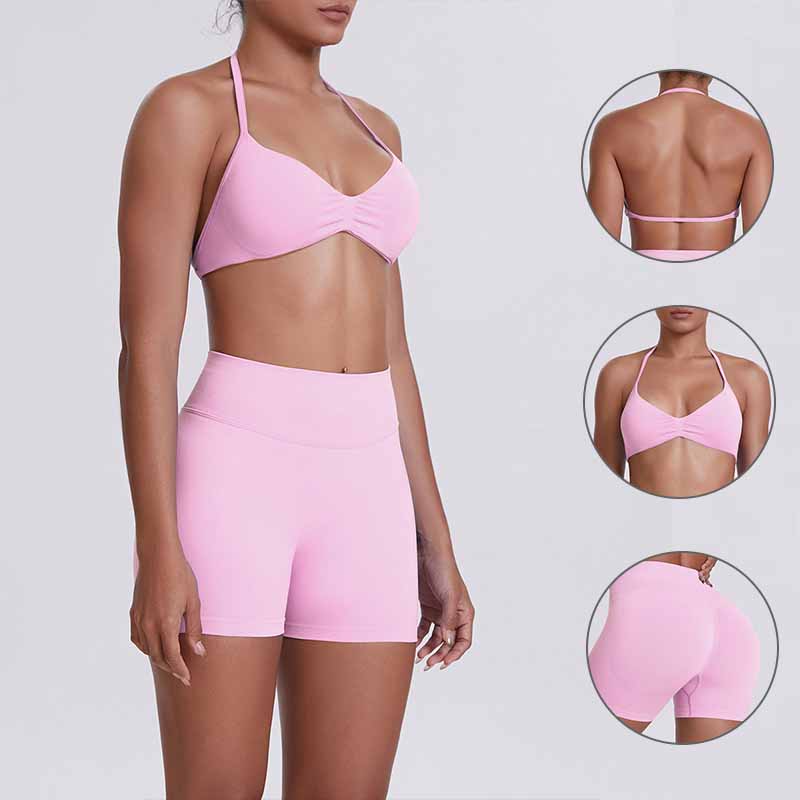Women Halter Neck Yoga 2-Piece Outfit, G