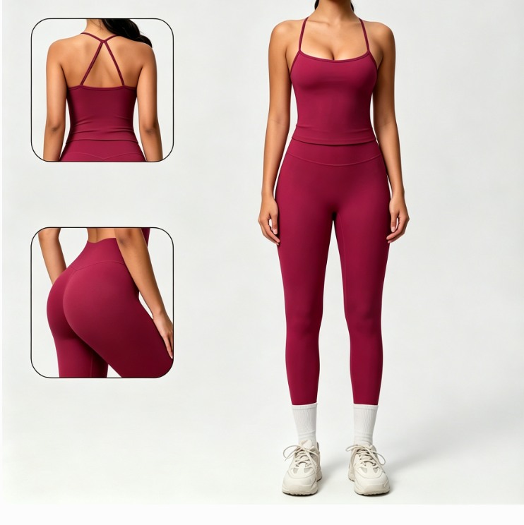 Light Support Gym Suit, Thin Strap Back 