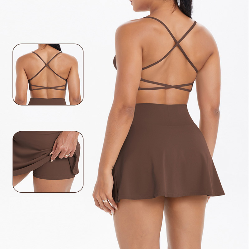 Daily Tennis Matching Outfit, Crisscross