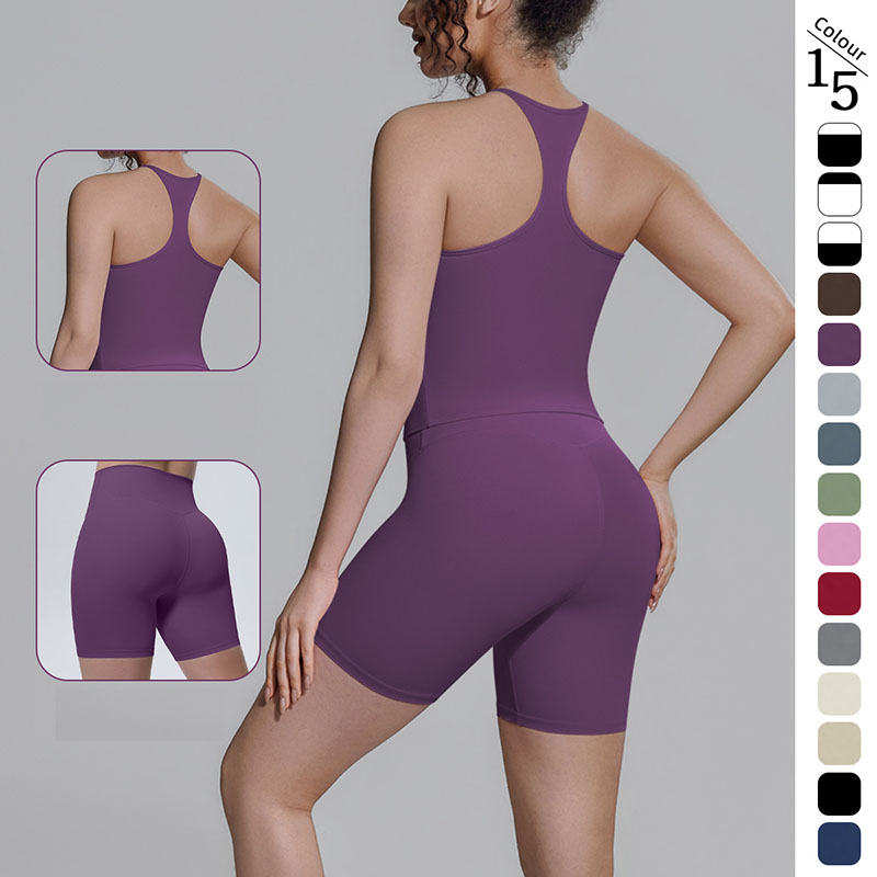 Medium Support Gym Suit, Y Back Racerbac
