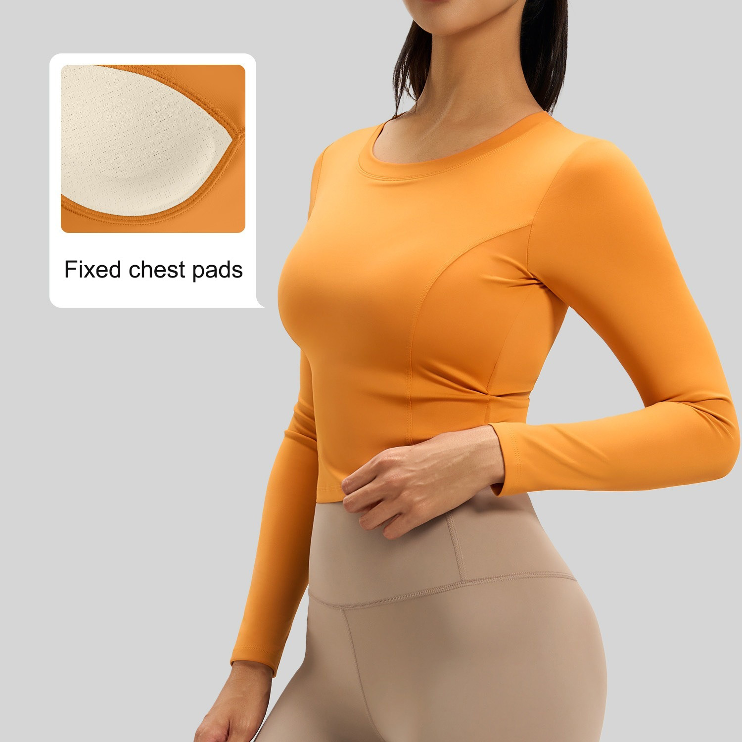 Long-Sleeve Running Top Featuring Ruched
