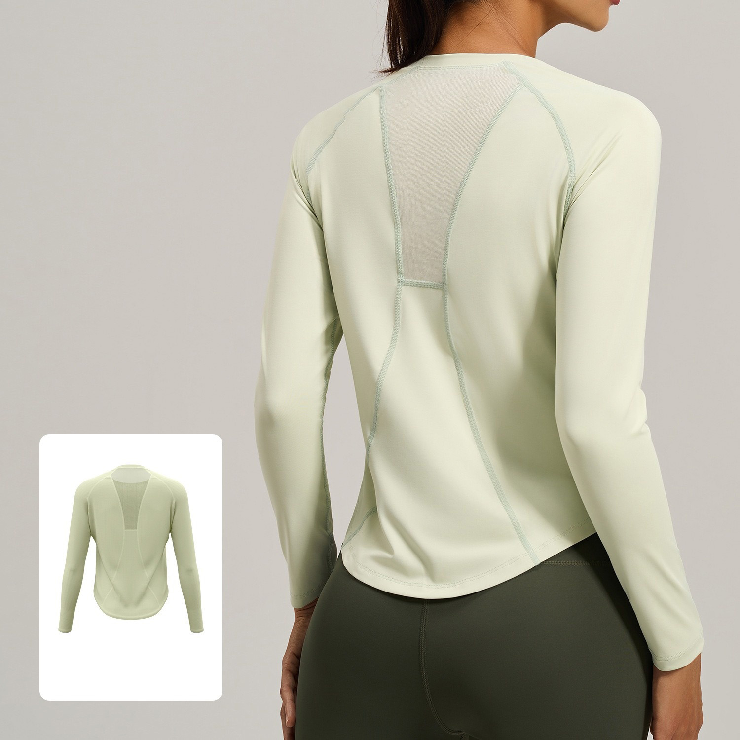 Loose-Fit Long-Sleeve Sports T-Shirt With Mesh Back 5 Colors YFJYWC024