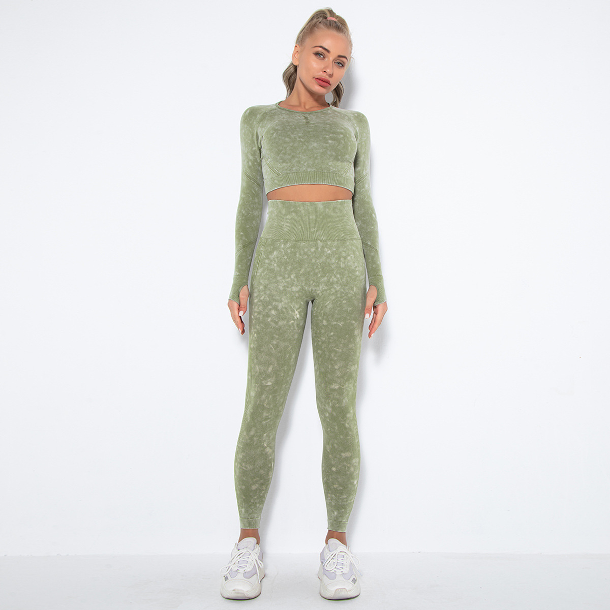 Naked Soft Fitness Set, Crew Neck Washed