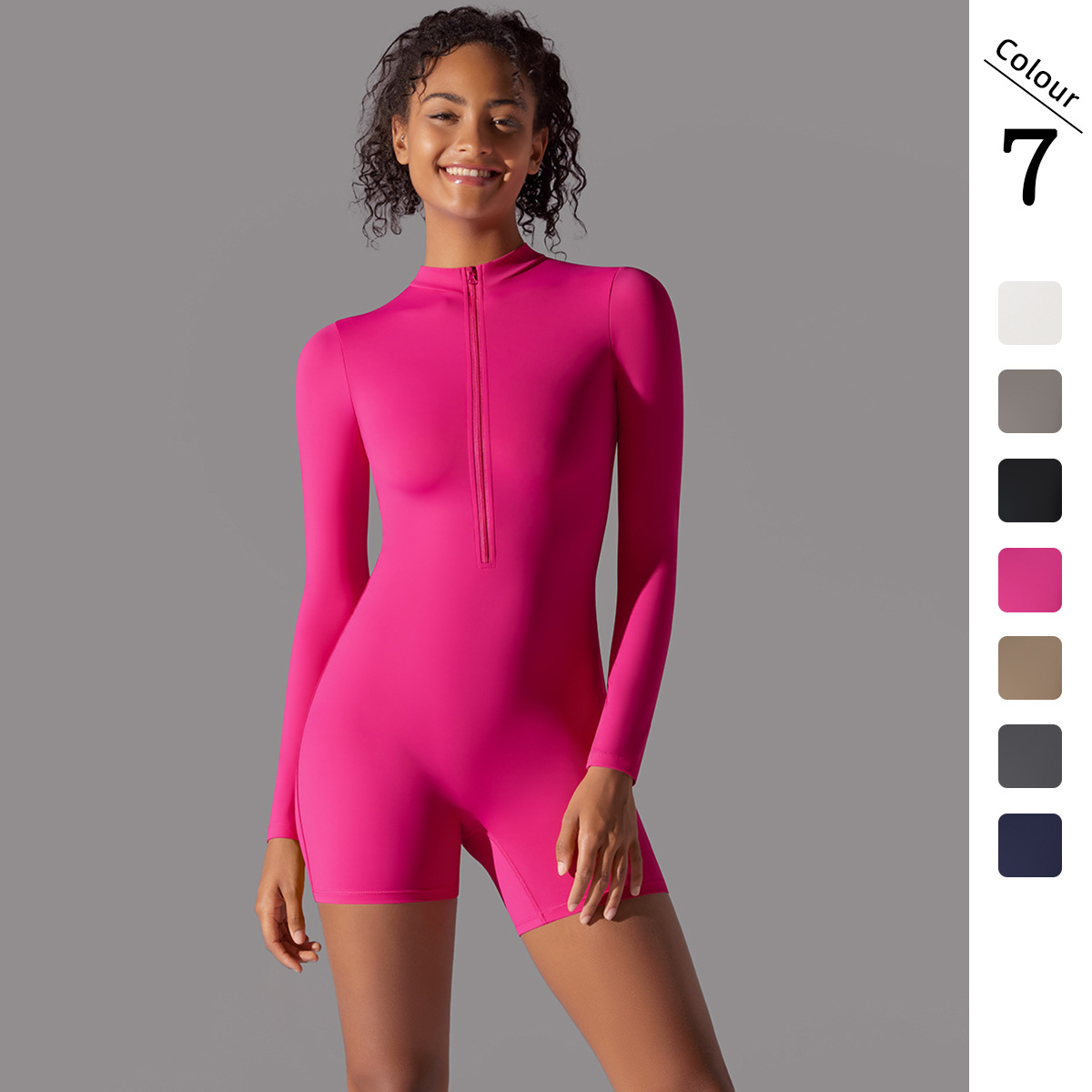 Women Half Zip Mock Neck Long Sleeve Sho