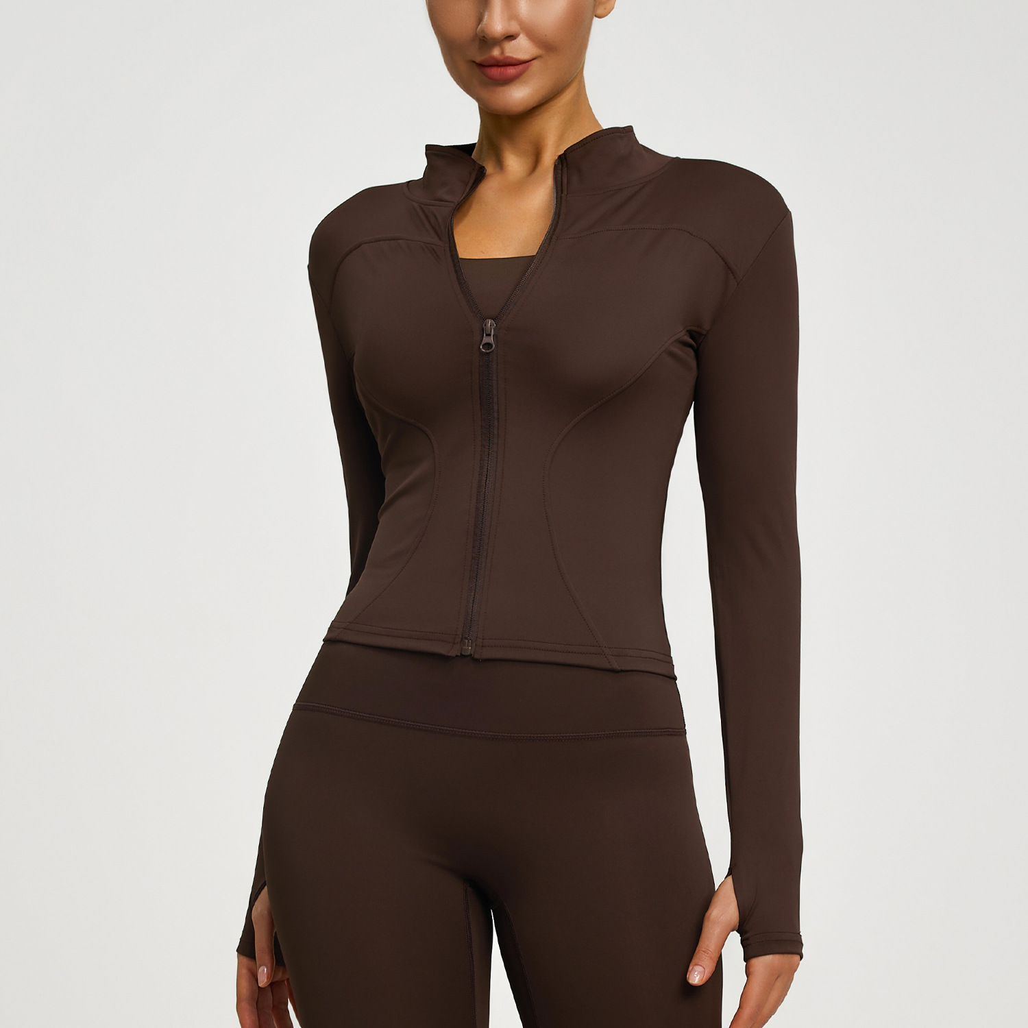 Full Stand-up Collar High Elastic Women Jacket 20 Colors YFMTWT01