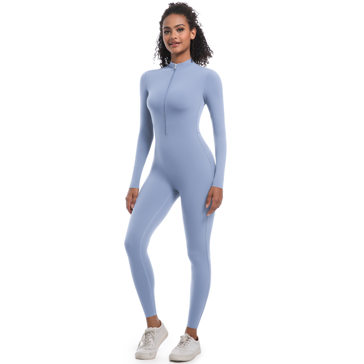 Women Thin Cross Strap Deep Hollow Back Long Leg Jumpsuit, Spaghetti Cross Back Strap Large Cutout Back Tight Long Leg Bodysuit 7 Colors, YFYS7065