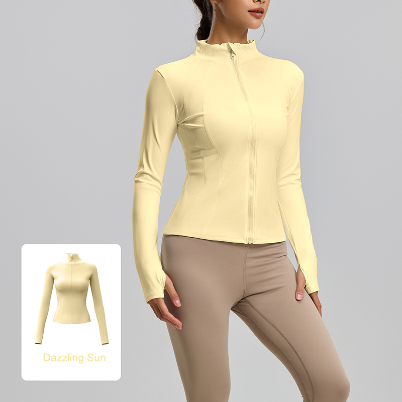 Stand-up Collar Slim-fit Breathable Yoga Top 5 Colors YFJYMW083