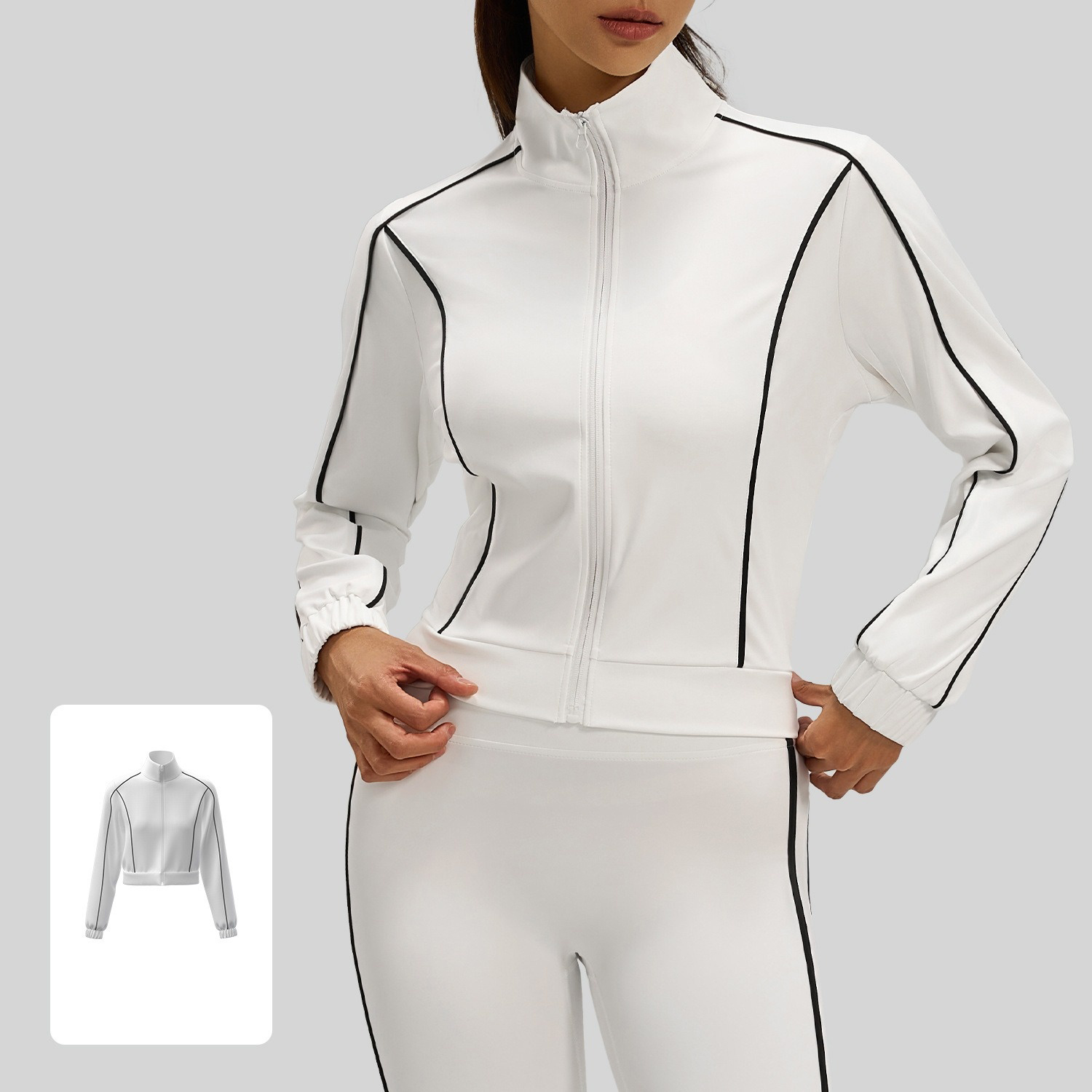 High-stretch Casual Color-block Sports Jacket 2 Colors YFJYMW183