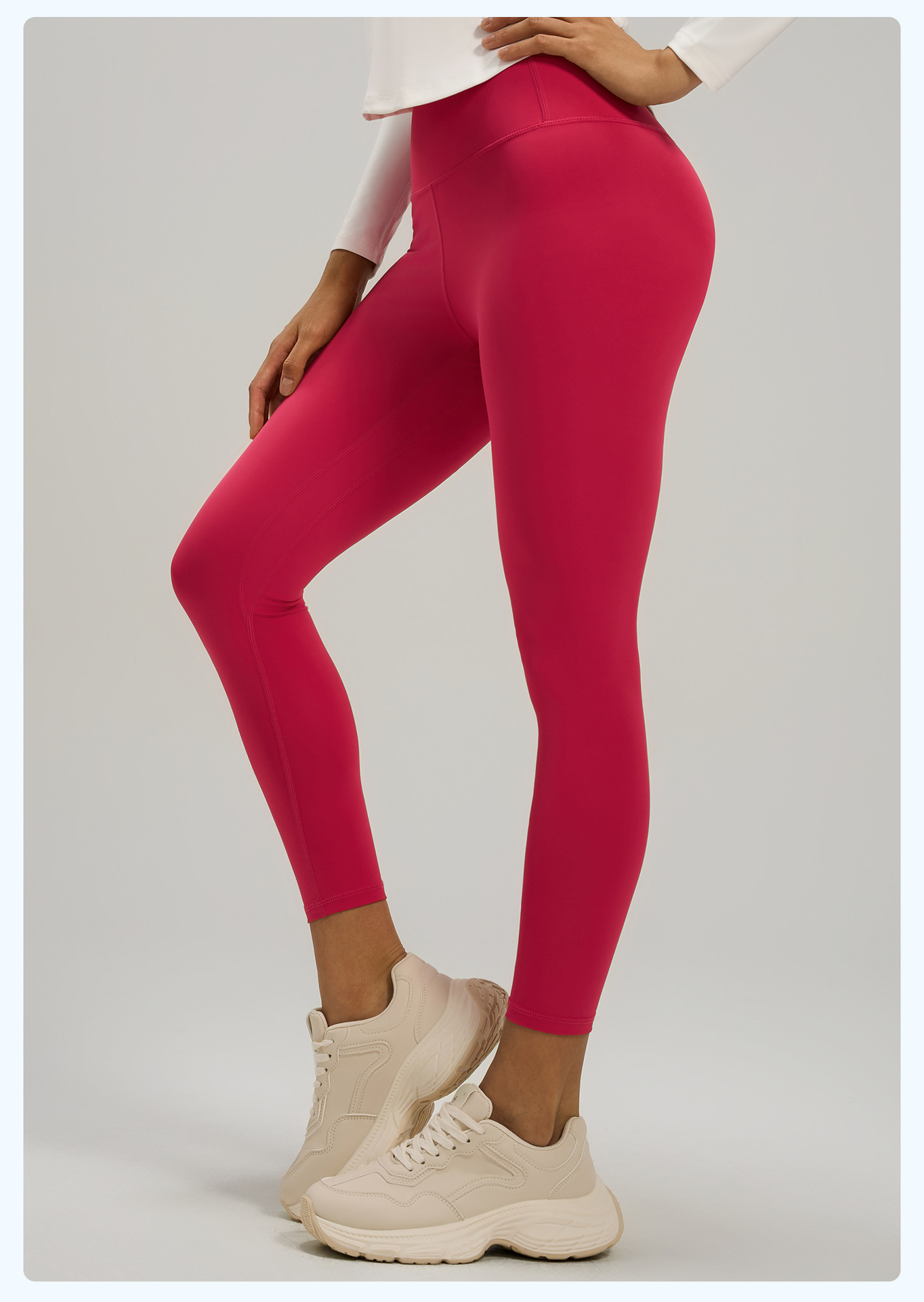 Daily Casual Yoga Leggings 20 Colors, High Waist Slim Fit Athleisure Running Pants, YFMT20