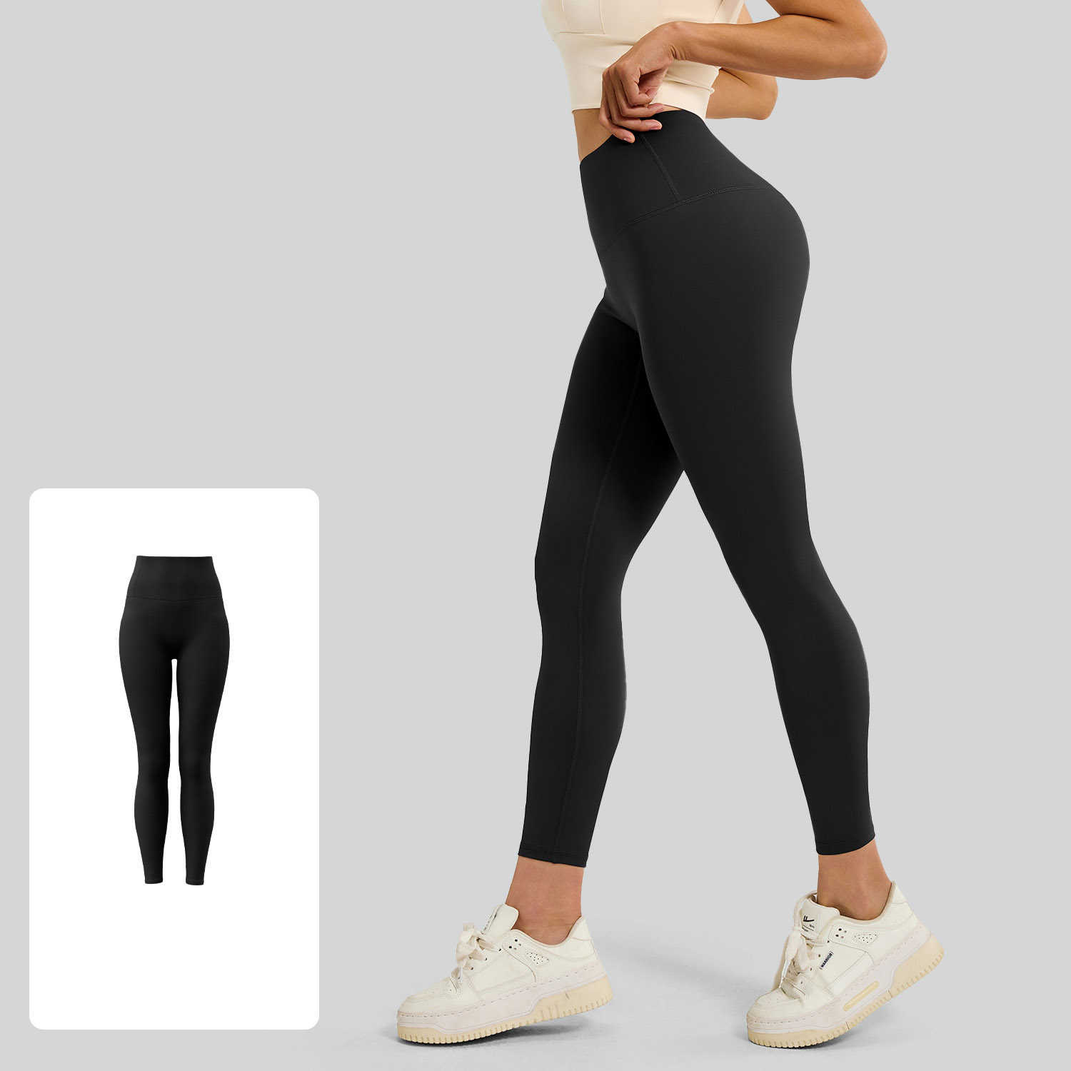 Women High Waist Crotch Seamless Peach Butt Yoga Leggings 19 Colors, Soft Slim High Rise Workout Fitness Running Pants, YFMT21