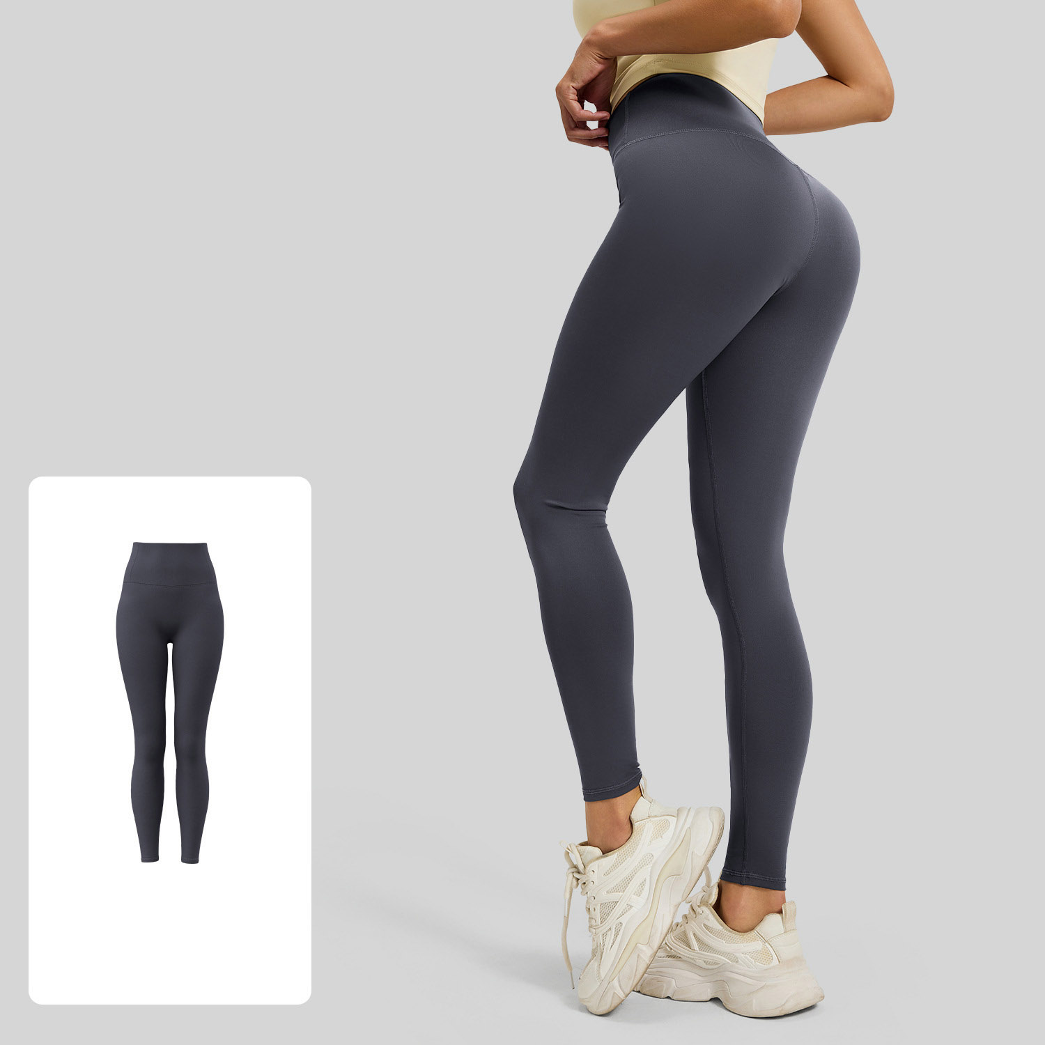 Women High Waist Crotch Seamless Peach Butt Yoga Leggings 19 Colors, Soft Slim High Rise Workout Fitness Running Pants, YFMT21