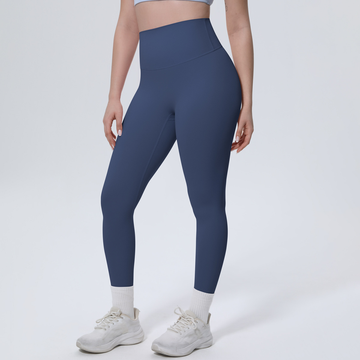 Women High Waist Naked Soft Brushed Nylon Yoga Leggings 20 Colors, Double Side Matte Tummy Control High Rise 9/10 Length Workout Running Pants, YFYS7140