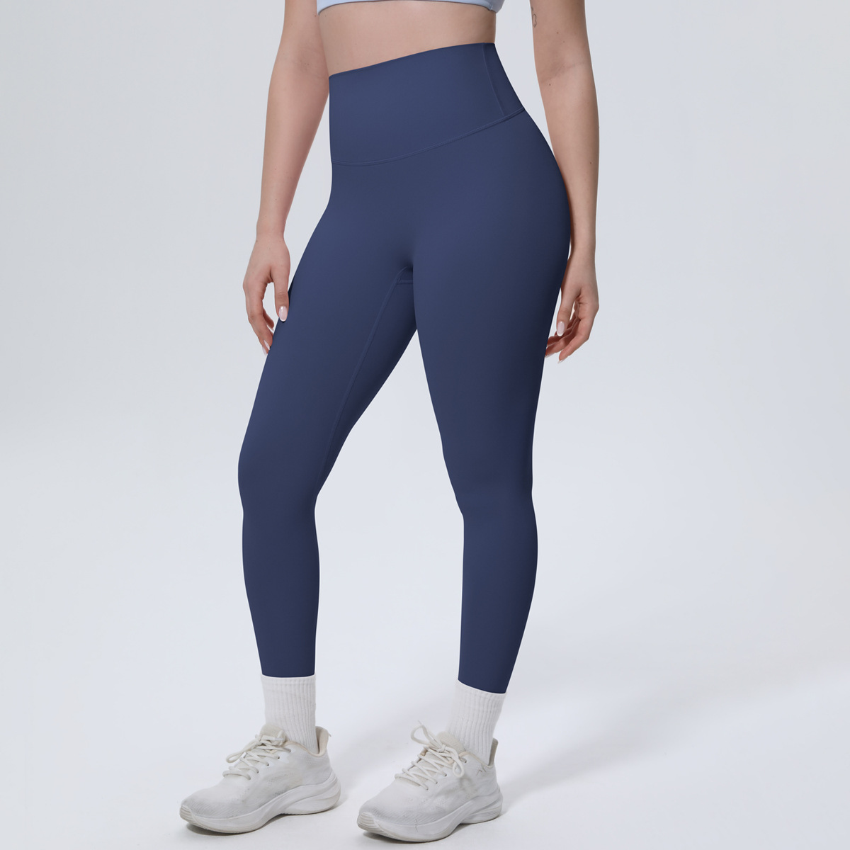 Women High Waist Naked Soft Brushed Nylon Yoga Leggings 20 Colors, Double Side Matte Tummy Control High Rise 9/10 Length Workout Running Pants, YFYS7140