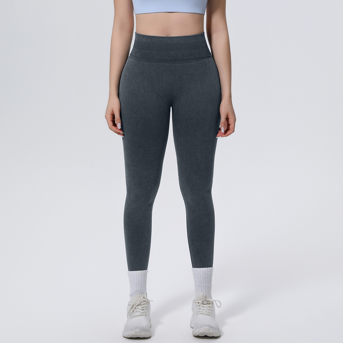 Women High Waist Seamless Washed Nylon Y