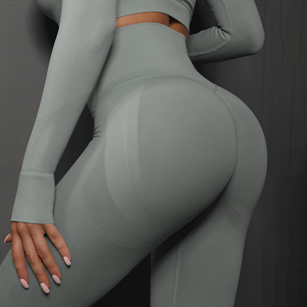 Women High Waist Seamless Smiley Peach Butt Yoga Leggings 20 Colors, Nylon High Stretch Tummy Control 9/10 Length Workout Running Fitness Pants, YFYS6600