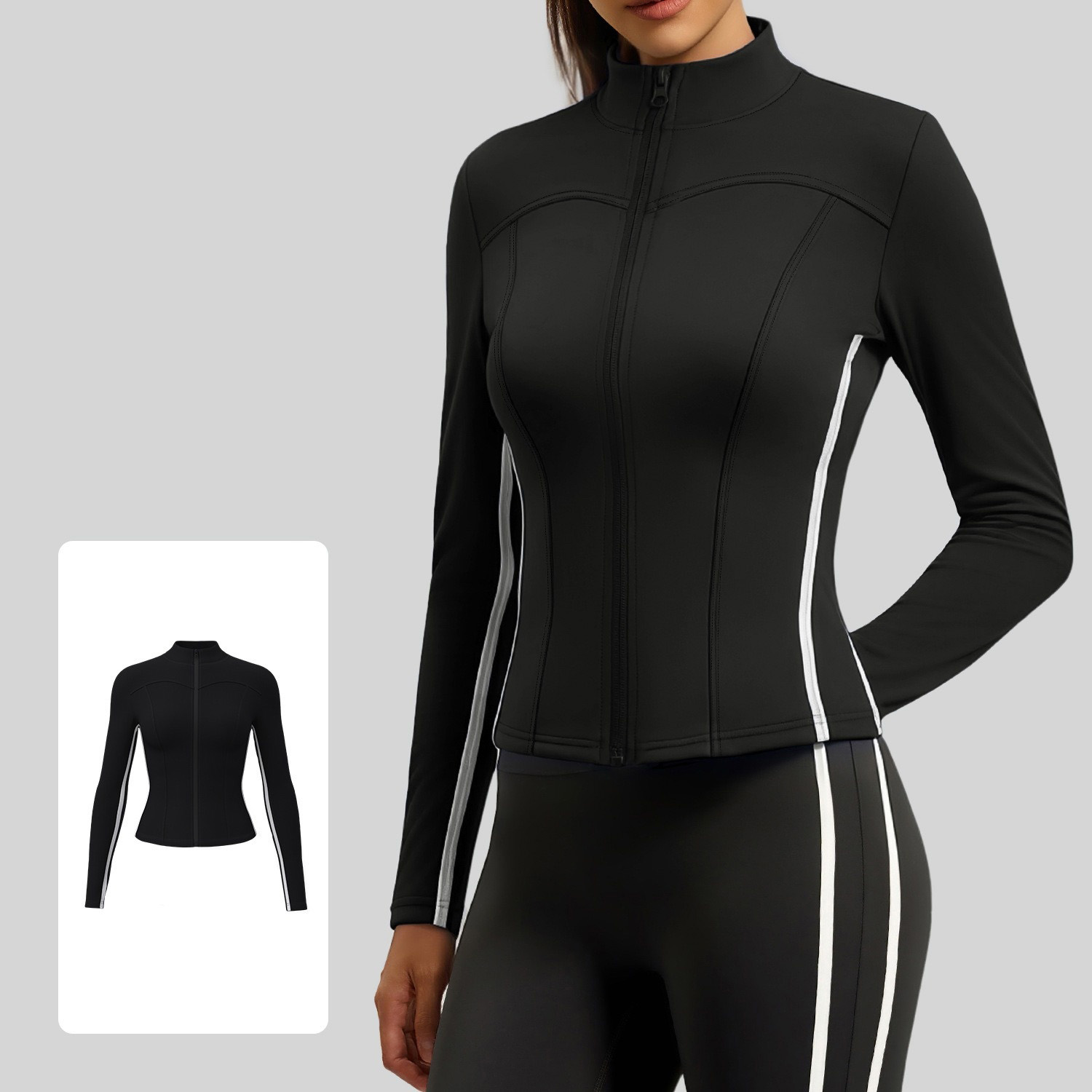 High-stretch Slim-fit Color-block Sports Jacket 4 Colors YFJYMW189