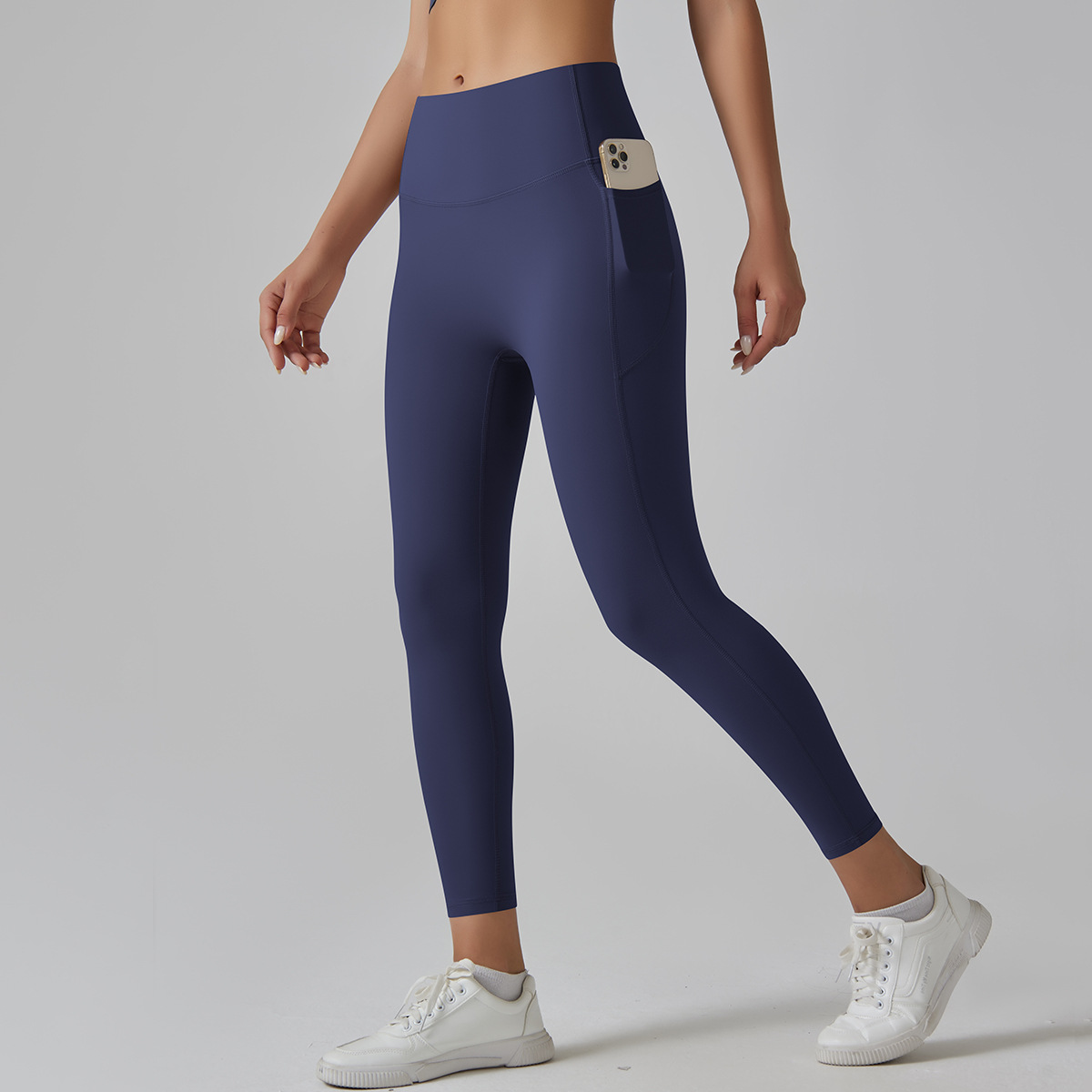 Medium Support Gym Leggings 10 Colors, High Rise Anti Roll Seamless Crotch Side Pocket Slim Fit Athletic Training Pants, YFYS6647
