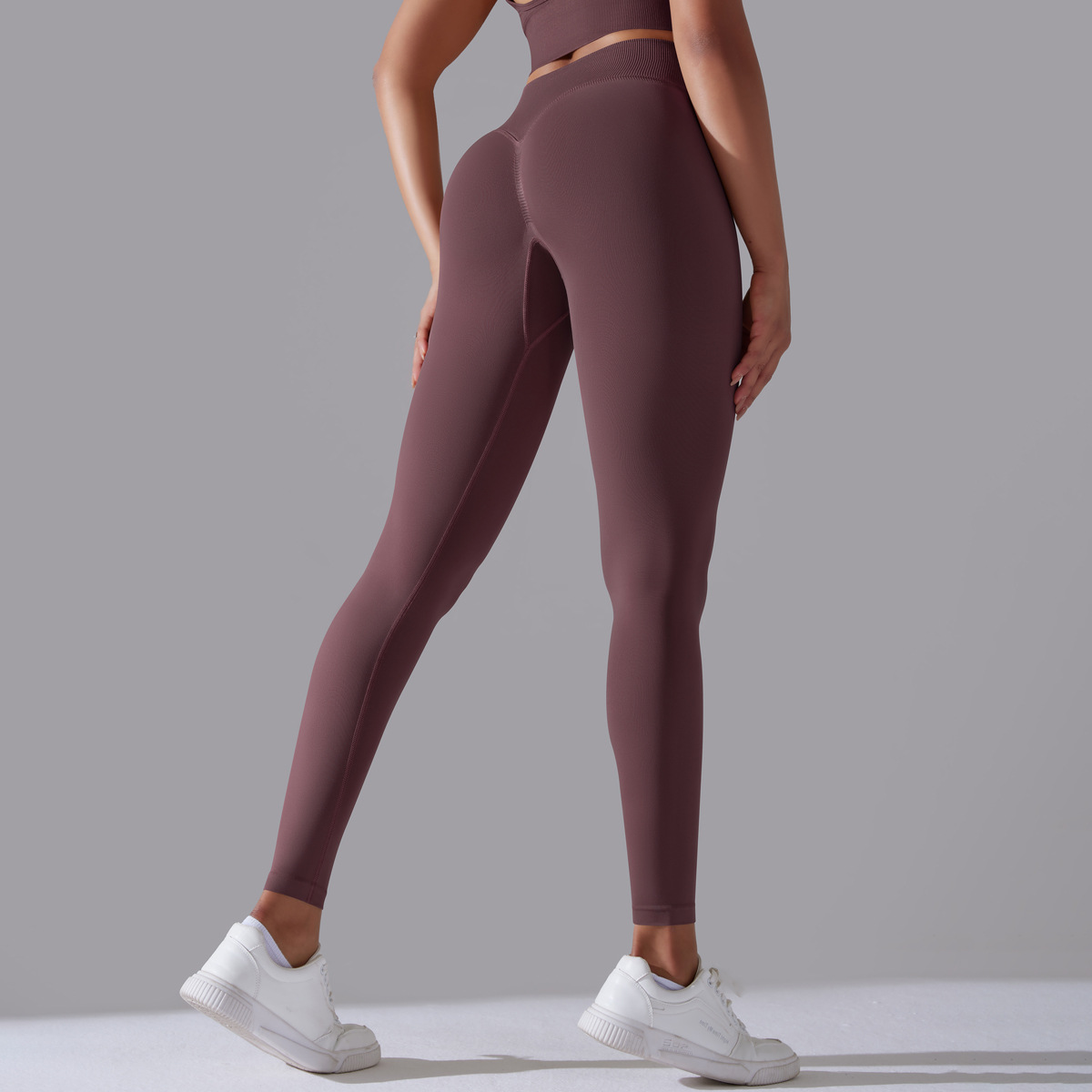 Naked Soft High Elastic Seamless Knit Fitness Leggings 11 Colors, High Waist Peach Hip Lifting Integrated Slim Training Sports Pants, YFYS6632