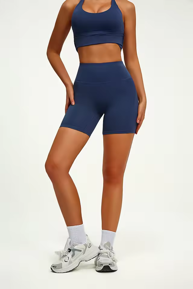 Wholesale Custom Logo 2 PCS Tummy Control Sportswear Set Seamless Cross Back Yoga Tops Scrunch Sport Yoga Pant Women