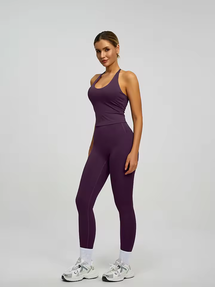 Hot Sexy Xxx Yoga Bra Custom logo Pant Women High Waist Seamless Long Leggings Workout Gym Fitness Neon Color Yoga Set