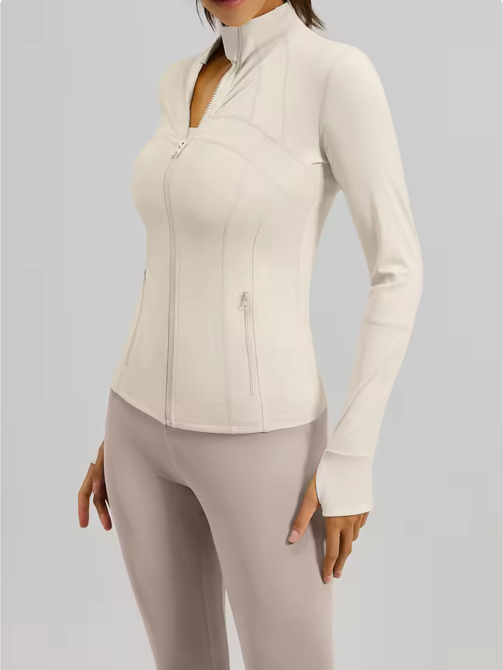 New Spring Long Sleeves Coat High Waist Leggings Outfit Custom Jacket Pants 2 Piece Women Sets Training Gym Sport Yoga Set