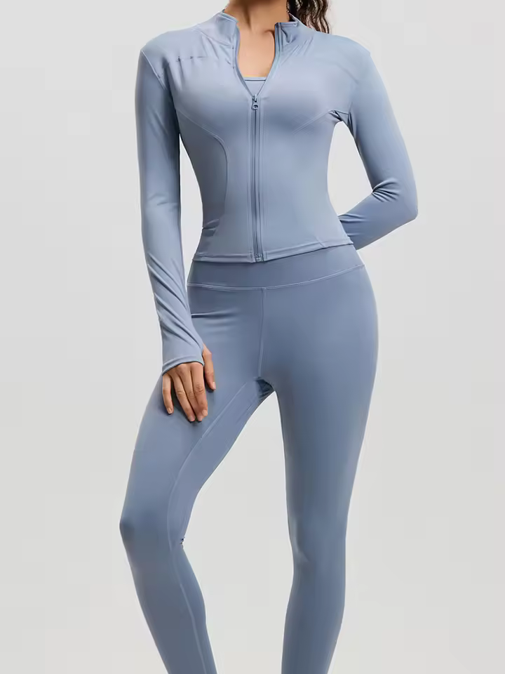 Wholesale Yoga Set Pants and Jacket Gym Sports Yoga Top Seamless Breathable Sportswear Outdoor Leggings De Yoga Pour Femmes